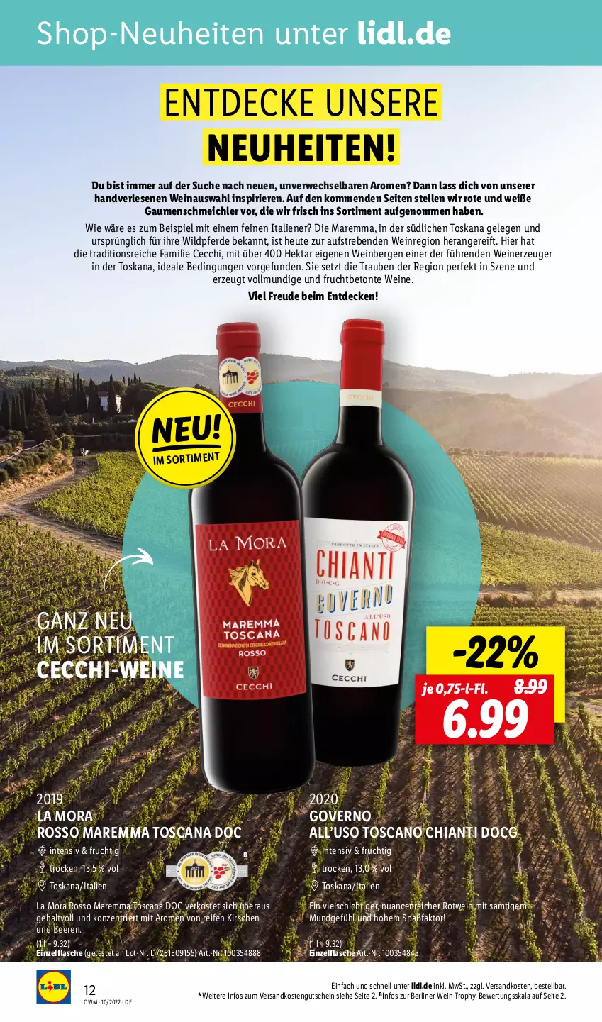 Aktueller Prospekt Lidl - Beste Weine für jeden Anlass - von 01.10 bis 31.10.2022 - strona 12 - produkty: beere, beeren, berliner, chia, chianti, decke, eis, elle, erde, flasche, frucht, gefu, gutschein, Heu, kirsch, kirsche, kirschen, ndk, neuheit, Nuance, reifen, rotwein, rwe, Ti, trauben, wein, weine, Wild