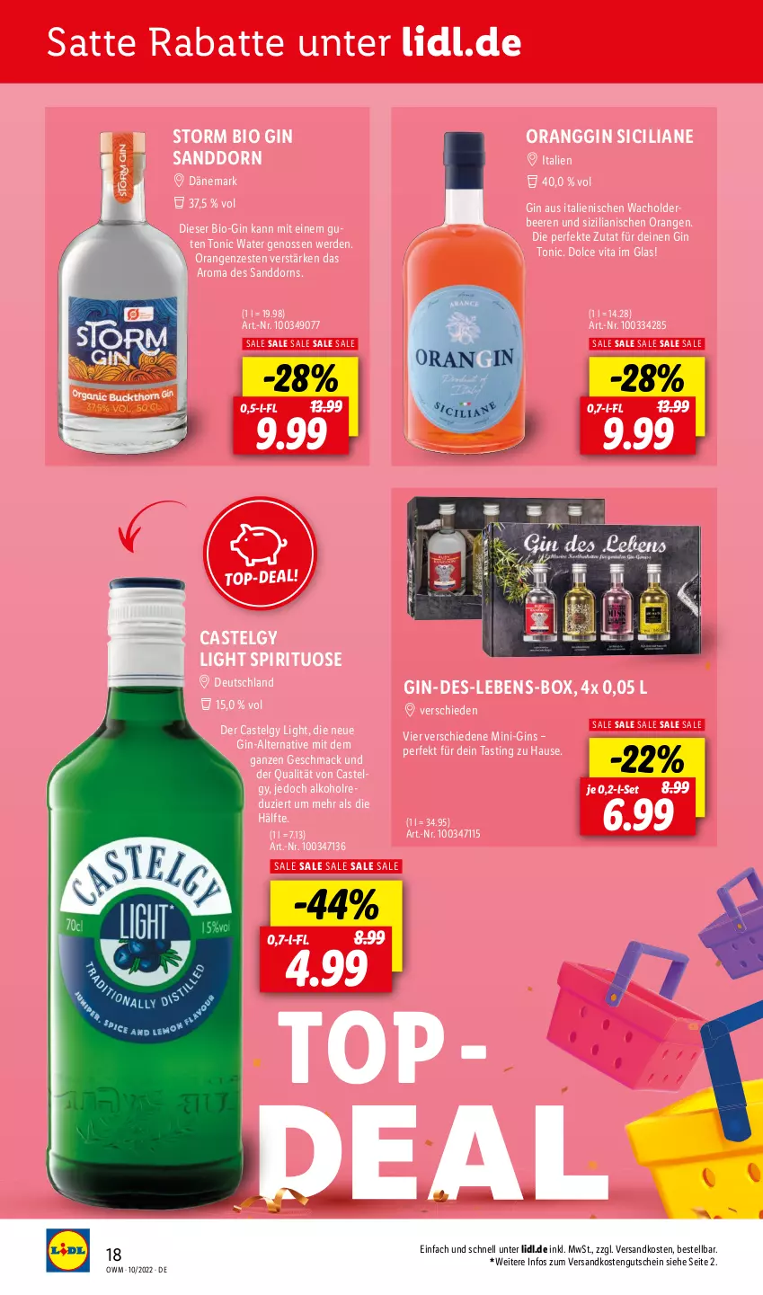 Aktueller Prospekt Lidl - Beste Weine für jeden Anlass - von 01.10 bis 31.10.2022 - strona 18 - produkty: alkohol, asti, beere, beeren, bio, erde, gin, gutschein, LG, mac, ndk, orange, orangen, sanddorn, Ti, tonic, tonic water, vita