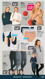 Gazetka promocyjna Netto - Angebote ab Montag - Gazetka - ważna od 05.02 do 05.02.2022 - strona 19 - produkty: Bau, baumwolle, Coral, gin, kleid, leggings, Pullover, Ria, slip, Sweatkleid, Tasche, Ti, wolle