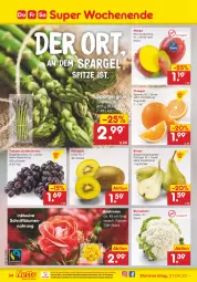 Gazetka promocyjna Netto Marken-Discount - Filial-Angebote - Gazetka - ważna od 23.04 do 23.04.2022 - strona 34 - produkty: asti, Birnen, blume, blumen, blumenkohl, eis, kiwi, Kiwi Gold, LG, mango, ndk, orange, orangen, reis, rosen, Schal, Schale, spargel, spargel grün, Ti, trauben, versandkostenfrei