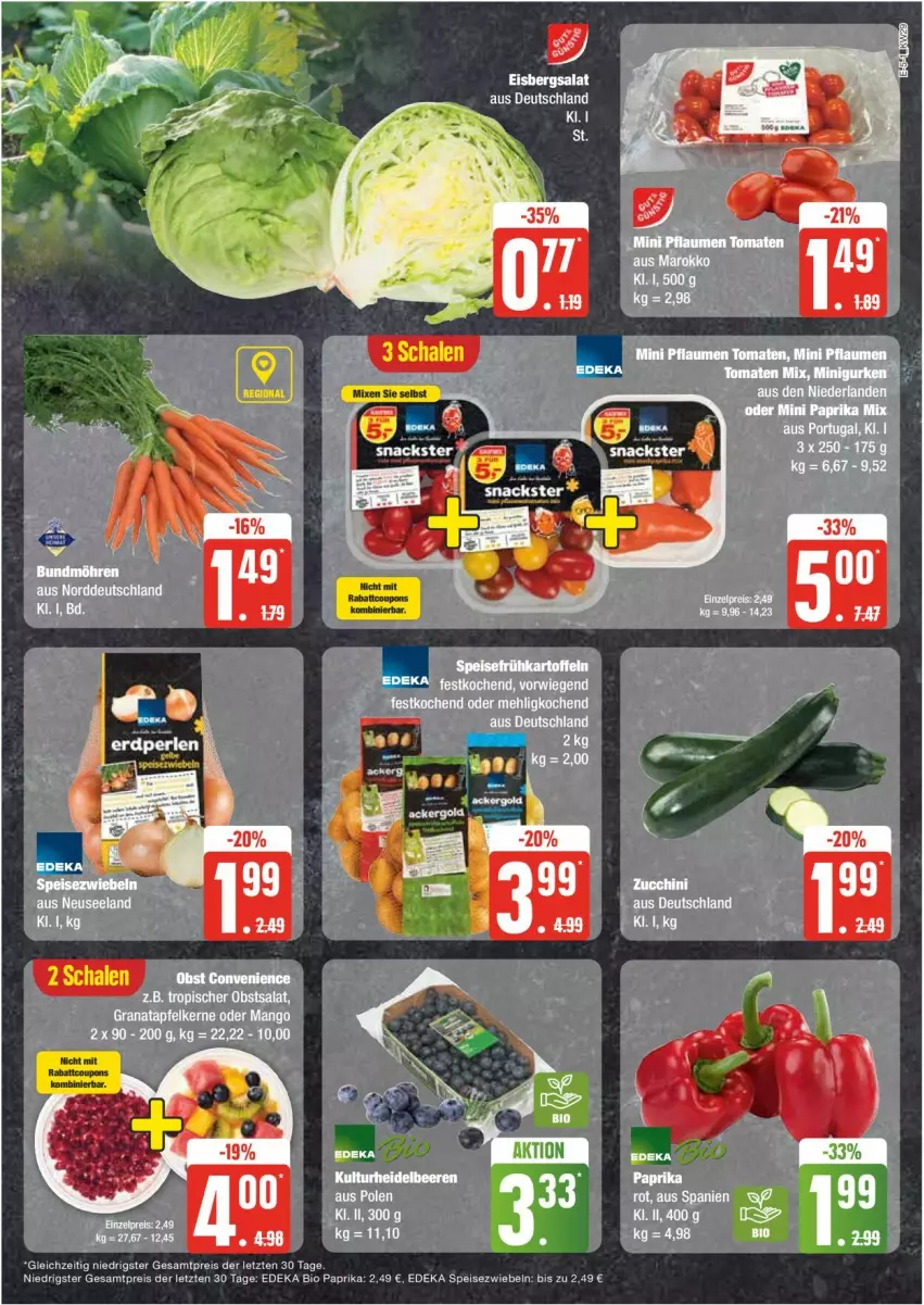 Aktueller Prospekt Edeka - Prospekte - von 15.07 bis 20.07.2024 - strona 5 - produkty: bio, deka, edeka bio, eis, Elan, obst, paprika, paprika mix, reis, Speisezwiebeln, tee, Ti, ZTE, zwiebel, zwiebeln