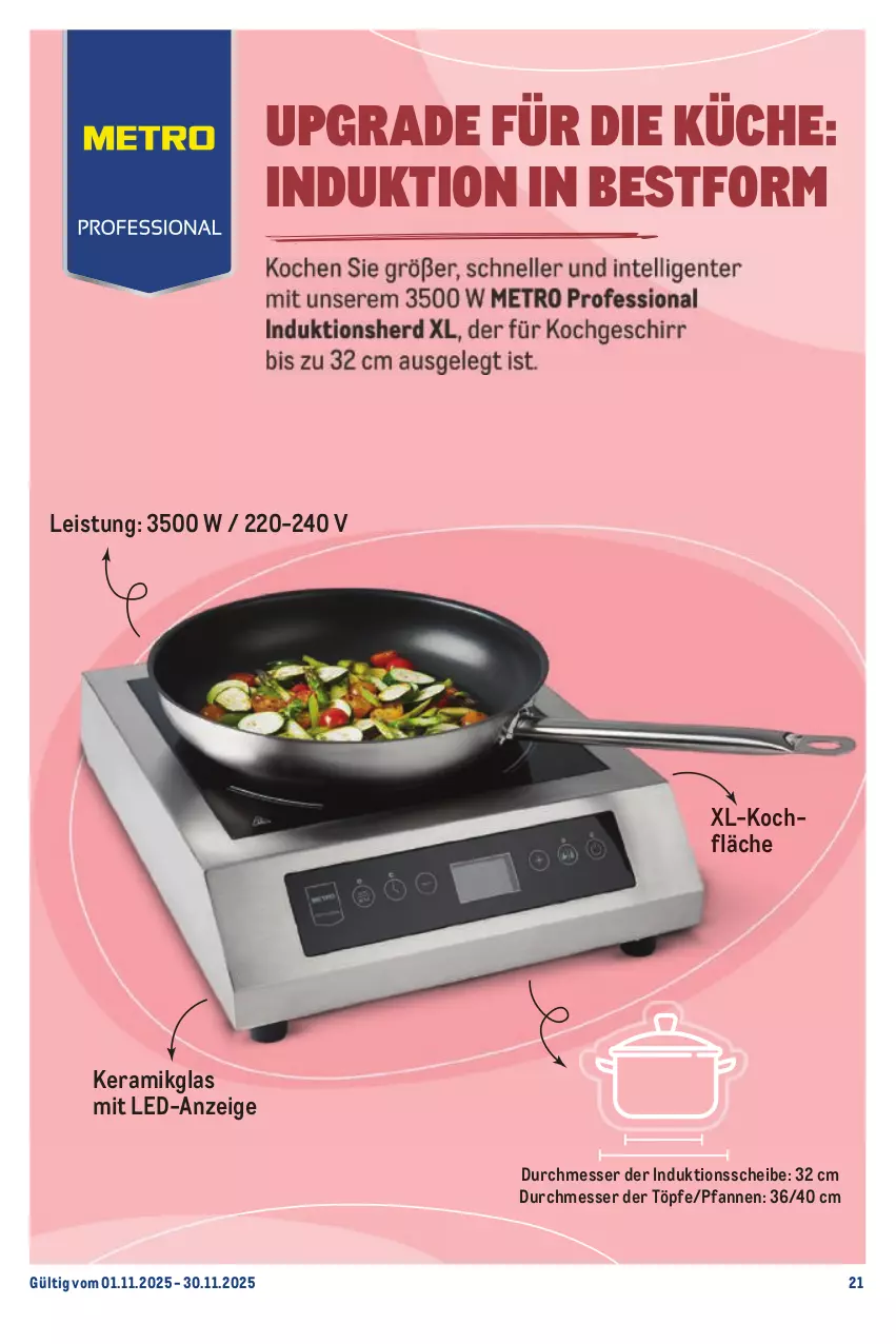 Aktueller Prospekt Metro - Monats-Menü - von 01.11 bis 30.11.2025 - strona 21 - produkty: eis, küche, messer, pfanne, pfannen, Ti