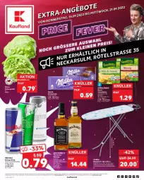 Gazetka promocyjna Kaufland - Spezielle Angebote - Gazetka - ważna od 21.09 do 21.09.2022 - strona 1 - produkty: angebot, angebote, Bau, bügel, bügeltisch, drink, eis, eisbergsalat, Elektro, energy drink, gin, grünländer, jack daniel, jack daniel's, Käse, kraft, mac, milka, milka schokolade, red bull, salat, schnittkäse, schoko, schokolade, Ti, tisch, vileda, whiskey, würfel, ZTE