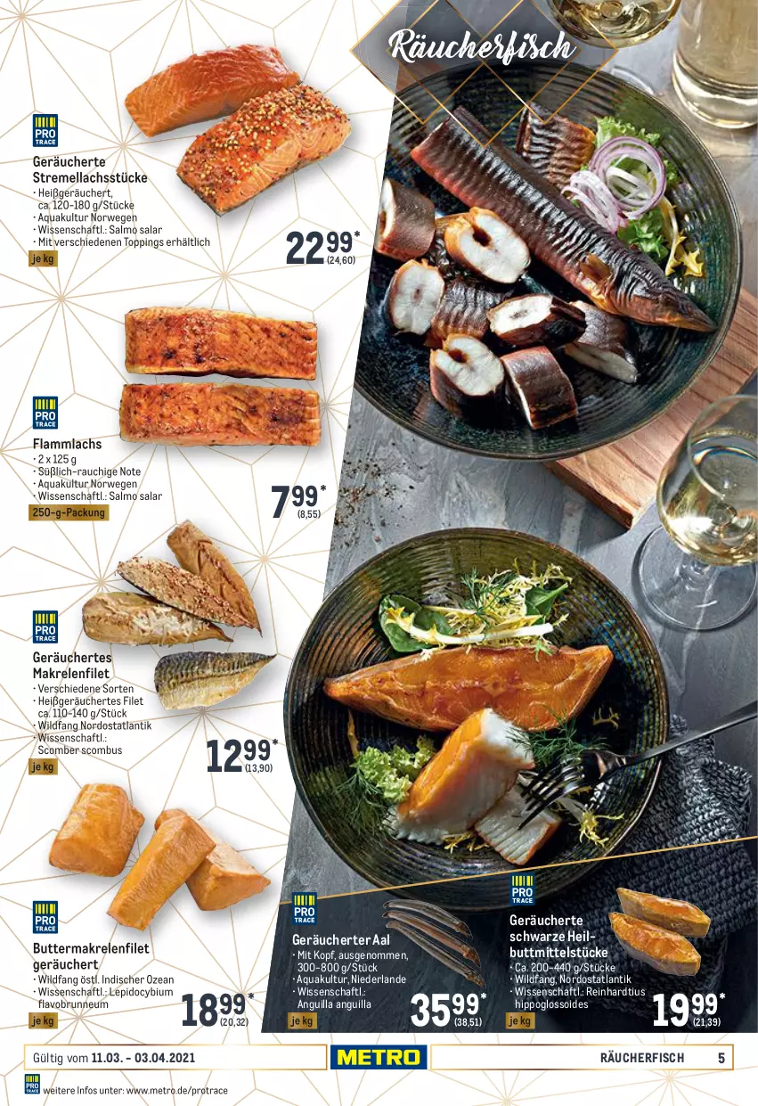 Aktueller Prospekt Metro - Feinkost Spezial - von 11.03 bis 03.04.2021 - strona 5 - produkty: aqua, butter, filet, fisch, hipp, lachs, lamm, Makrele, Metro, Rauch, rel, rwe, Ti, Wild