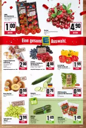 Gazetka promocyjna Kupsch - Angebote der Woche - Gazetka - ważna od 18.06 do 18.06.2022 - strona 3 - produkty: beere, beeren, bio, brombeere, brombeeren, cherrytomaten, deka, edeka bio, eis, Elan, fleisch, gurke, heidelbeere, heidelbeeren, himbeer, himbeere, himbeeren, kirsch, kirsche, kirschen, kiwi, Kiwi Gold, mini-rispentomaten, paprika, paprika rot, pfirsich, pfirsiche, plattpfirsiche, reis, Ria, rispentomaten, Romanasalat, salat, Salatgurke, Schal, Schale, tafeltrauben, Ti, Tiere, tomate, tomaten, trauben, zucchini