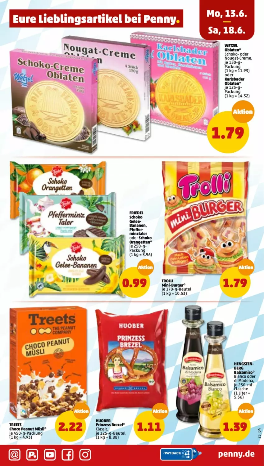 Aktueller Prospekt Penny - Prospekte - von 13.06 bis 18.06.2022 - strona 25 - produkty: Bad, banane, bananen, beutel, creme, gelee, Oblaten, orange, pfeffer, schoko, trolli