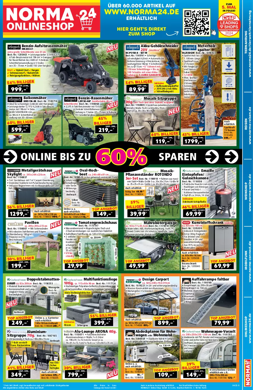 Aktueller Prospekt Norma - Norma - von 10.01 bis 26.01.2025 - strona 1 - produkty: akku, angebot, asti, aufbewahrungskoffer, auto, Brei, bügel, bürste, bürsten, Carport, edelstahl, eier, eintopf, eis, elle, fenster, Garten, Gewächshaus, gulasch, Holz, Holzspalter, insektenschutz, Kette, kissen, koffer, kraft, ladegerät, LG, Liege, mähroboter, maille, messer, Multifunktionsliege, ndk, Ofen, pavillon, pflanze, pflanzen, rasen, rasenmäher, Reinigung, reis, Ria, rückenlehne, rwe, schnellladegerät, Schrank, sekt, senf, sessel, Stühl, stuhl, Ti, Tiere, tiernahrung, tisch, tomate, tomaten, topf, uv-schutz, wasser, wein, weine, weinshop, Zelt