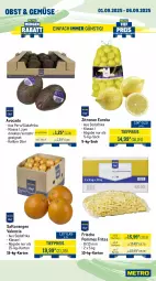 Gazetka promocyjna Metro - Wochen-Angebote Gastro - Gazetka - ważna od 06.09 do 06.09.2025 - strona 7 - produkty: avocado, beutel, eis, elle, filet, filets, fisch, forelle, früchte, garnelen, meeresfrüchte, Metro, Muscheln, obst, orange, orangen, pommes, Pommes Frites, reis, rel, sac, saft, Saftorangen, Schal, Schale, Ti, tiefpreis, Zander, zitrone, zitronen