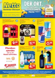 Gazetka promocyjna Netto Marken-Discount - Getränkemarkt in deiner Nähe - Gazetka - ważna od 18.02 do 18.02.2023 - strona 1 - produkty: Alwa, angebot, angebote, Berger, bestpreis, bier, Biere, brunnen, burger, chardonnay, coca-cola, cola, discount, drink, eis, energy drink, flasche, franziskaner, getränk, getränke, grand sud, Holz, leine, LG, marken-discount, merl, merlot, mineralwasser, ndk, nürnberger, red bull, regensburger, reis, rosen, Ti, wasser, ZTE