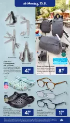 Gazetka promocyjna AldiSud - NÄCHSTE WOCHE - Gazetka - ważna od 20.08 do 20.08.2022 - strona 15 - produkty: alle artikel ohne dekoration, besteck, besteck-set, Brille, Clogs, dekoration, dell, edelstahl, eis, elle, gin, Handy, Hylo, kleid, Kleidung, messer, Mode, Ria, schultergurt, Tasche, taschen, Ti, werkzeug, ZTE