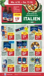 Gazetka promocyjna Aldi Nord - Von Montag - Gazetka - ważna od 11.10 do 11.10.2025 - strona 10 - produkty: aus der tiefkühlung, bratwurst, eis, flasche, fleisch, gewürz, gin, hinterschinken, Holz, kirsch, mehl, nuss, Ofen, pizza, Pizzamehl, Pizzateig, reis, saft, salami, salsiccia, sauce, schinken, schwein, schweine, Speck, Spezi, südtiroler, Ti, tomate, tomaten, Tomatensaft, tomatensauce, wein, weine, wurst, ZTE