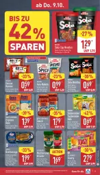 Gazetka promocyjna Aldi Nord - Von Montag - Gazetka - ważna od 11.10 do 11.10.2025 - strona 29 - produkty: aus der tiefkühlung, Ben’s Original, beutel, braten, Bratheringe, braun, eis, elle, gin, hering, knorr, kräuter, Nissin, nudel, nudeln, reis, ring, saft, sauce, suppe, suppen, teller, Ti, toast, toasty, ZTE