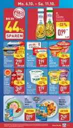Gazetka promocyjna Aldi Nord - Von Montag - Gazetka - ważna od 11.10 do 11.10.2025 - strona 5 - produkty: almighur, almighurt, apostels, aufstrich, Becher, Bifteki, brot, creme, dip, ehrmann, ehrmann almighurt, flasche, gin, grana, grana padano, gyros, kartoffel, kartoffeln, Käse, meggle, milch, mousse, nuggets, padano, Paw Patrol, Popp, rama, rama cremefine, Rana, schinken, Spezi, St. Mang, Streichzart, Ti, weichkäse, wurst, zaziki, ZTE