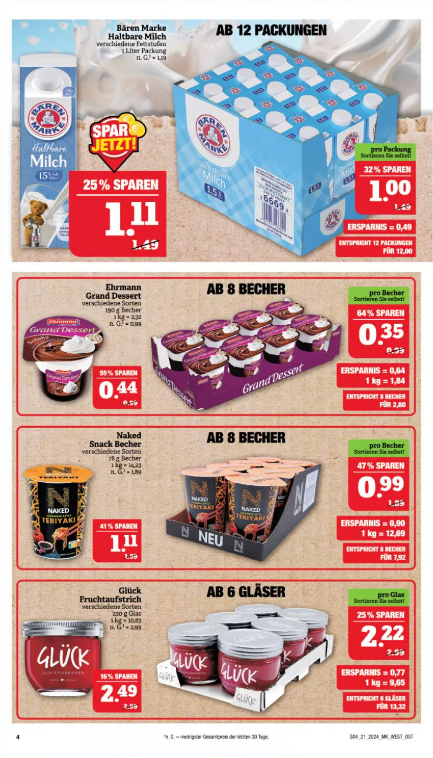 Aktueller Prospekt Marktkauf - Prospekt - von 19.05 bis 25.05.2024 - strona 4 - produkty: Becher, dessert, eis, haltbare milch, milch, reis, ZTE