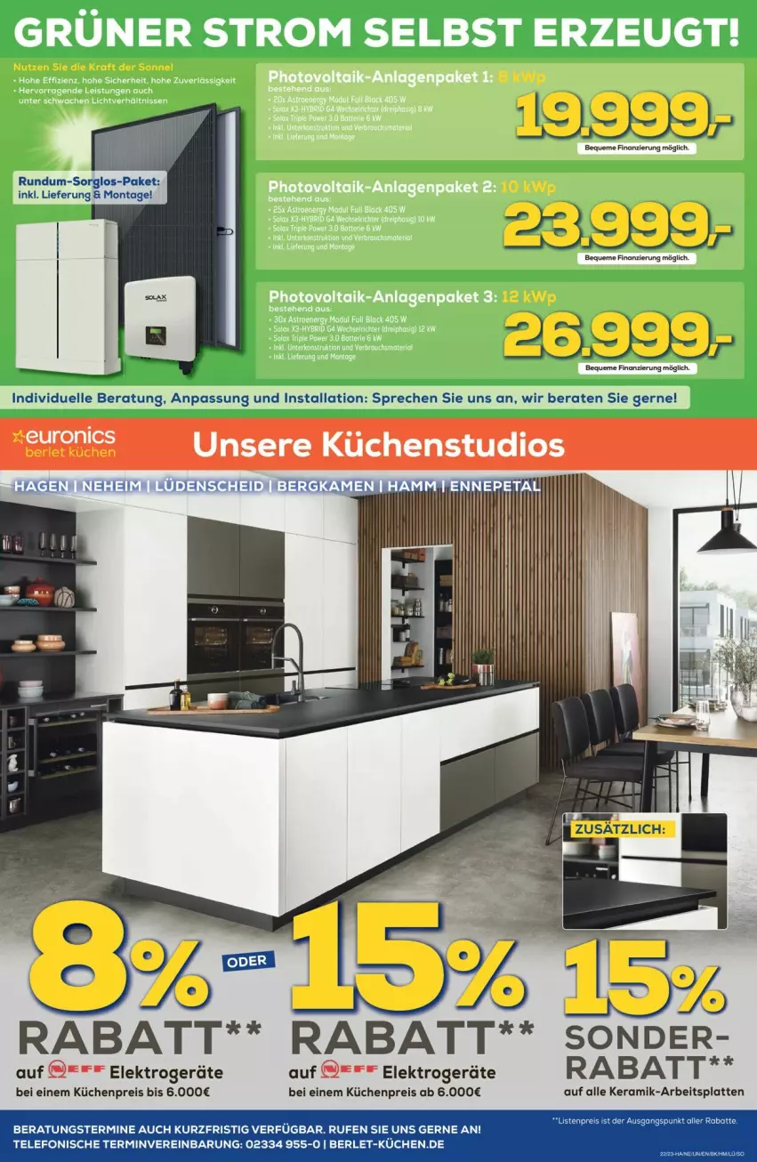 Aktueller Prospekt Euronics - Prospekte - von 31.05 bis 07.06.2023 - strona 6 - produkty: arbeitsplatte, eis, Elektro, elektrogeräte, küche, Küchen, latte, reis, telefon, Ti