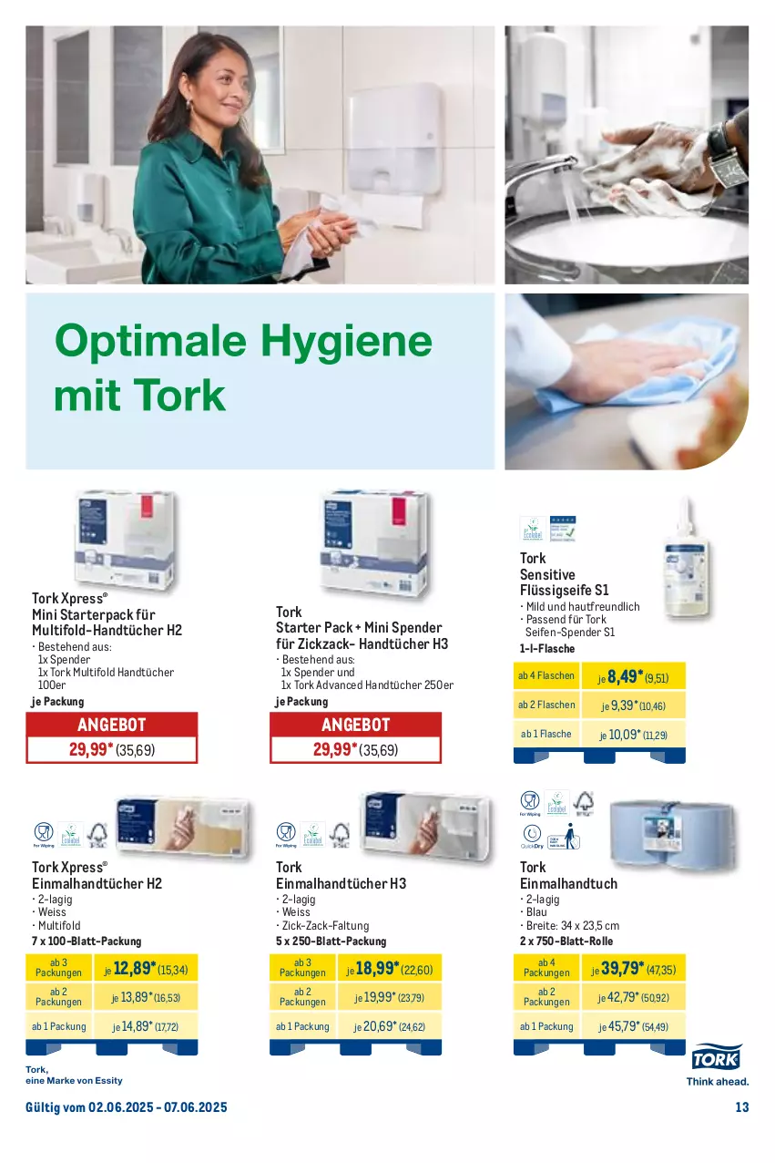 Aktueller Prospekt Metro - Starke Marken - von 02.06 bis 07.06.2025 - strona 13 - produkty: angebot, Brei, Einmalhandtücher, eis, flasche, flüssigseife, handtuch, handtücher, Seife, Ti, tuc, tücher