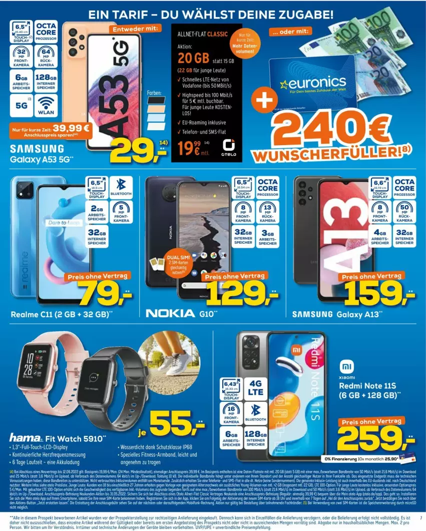 Aktueller Prospekt Euronics - Prospekte - von 08.06 bis 15.06.2022 - strona 7 - produkty: eis, elle, reis, telefon, Ti, vodafone