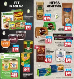 Gazetka promocyjna Hit - Prospekte - Gazetka - ważna od 09.04 do 09.04.2022 - strona 12 - produkty: aufstrich, bihophar, Cashew, cerealien, eis, elle, espresso, frucht, fruchtaufstrich, gin, haselnuss, honig, jacobs, Jacobs Gold, kaffee, kaffeepads, mandel, Meßmer, milch, mövenpick, natur, natura, nespresso, nestlé, nuss, reis, schoko, schokolade, senseo, starbucks, tee, teller, Ti