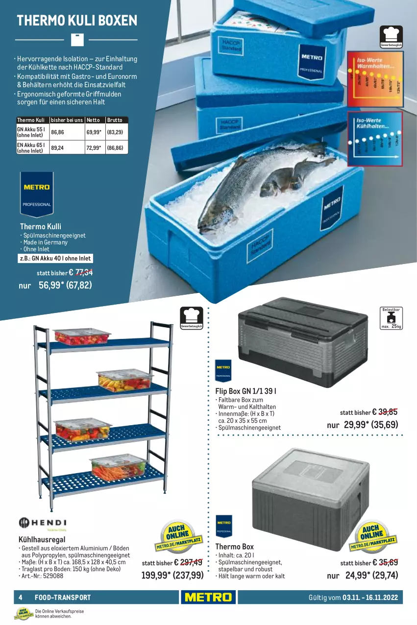 Aktueller Prospekt Metro - Transport & Lagern Spezial - von 03.11 bis 16.11.2022 - strona 4 - produkty: ACC, akku, Behälter, brut, eis, Germ, Kette, regal, reis, Sport, spülmaschinen, Ti