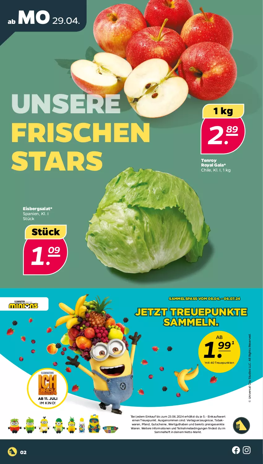 Aktueller Prospekt Netto - Woche 18 - von 29.04 bis 04.05.2024 - strona 2 - produkty: eis, eisbergsalat, gutschein, gutscheine, reis, salat, Ti