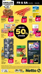 Gazetka promocyjna Netto - Woche 18 - Gazetka - ważna od 04.05 do 04.05.2024 - strona 32 - produkty: alle artikel ohne dekoration, angebot, beere, bier, coupon, dekoration, eier, eis, elle, gouda, hanuta, joghur, joghurt, knorr, knorr fix, lenor, milram, Nackensteak, nackensteaks, pfeffer, pils, pilsener, Pods, reis, rhabarber, Rostocker, steak, steaks, Stier, Ti