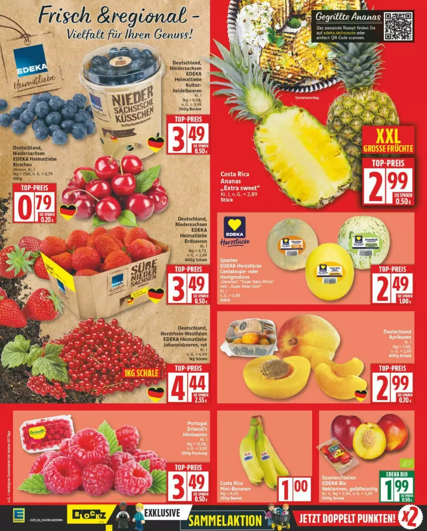 Aktueller Prospekt Edeka - Prospekte - von 14.07 bis 19.07.2025 - strona 2 - produkty: beere, beeren, deka, erdbeere, erdbeeren, heidelbeere, heidelbeeren, johannisbeere, Johannisbeeren, sac, Schal, Schale