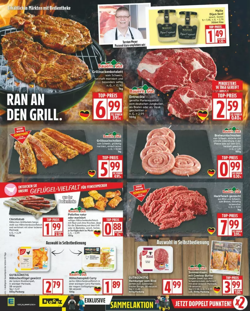 Aktueller Prospekt Edeka - Prospekte - von 14.07 bis 19.07.2025 - strona 4 - produkty: auer, Bau, Bauer, bett, bier, braten, eis, feinschmecker, gewürz, hähnchenflügel, marinade, reis, steak, Ti, top-preis