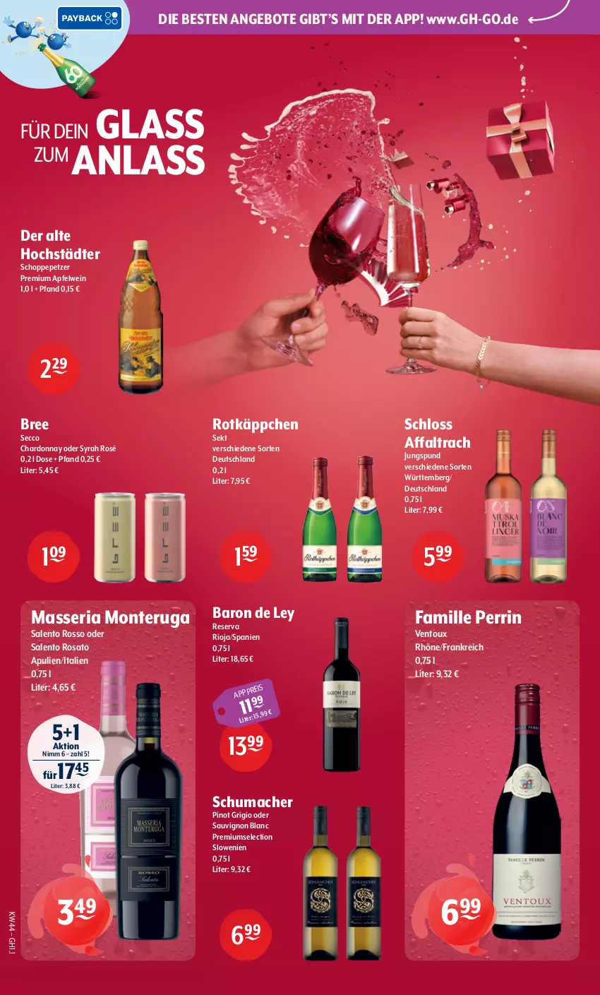 Aktueller Prospekt Getraenke Hoffmann - Prospekte - von 26.10 bis 31.10.2026 - strona 4 - produkty: angebot, angebote, apfel, apfelwein, bree, chardonnay, ecco, eis, mac, monte, Pinot, pinot grigio, Ria, rioja, rosato, rotkäppchen, sauvignon, sauvignon blanc, sekt, Ti, wein