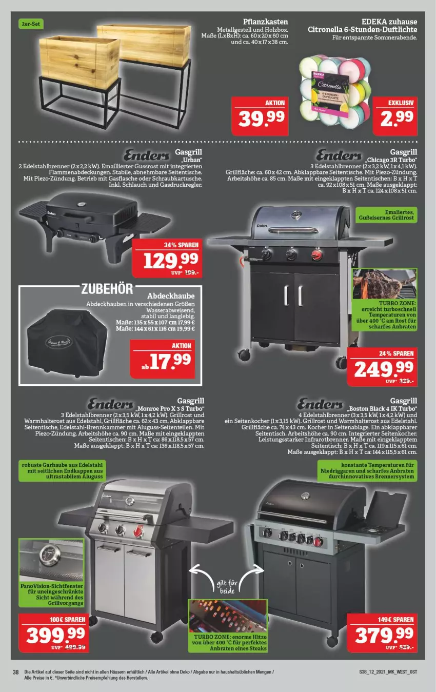 Aktueller Prospekt Marktkauf - Prospekt - von 21.03 bis 27.03.2021 - strona 38 - produkty: deka, edelstahl, eis, elle, ente, flasche, gasgrill, grill, grillfläche, grillrost, Holz, Kocher, lamm, LG, Pflanzkasten, piezo-zündung, reis, schlauch, teller, Ti, tisch