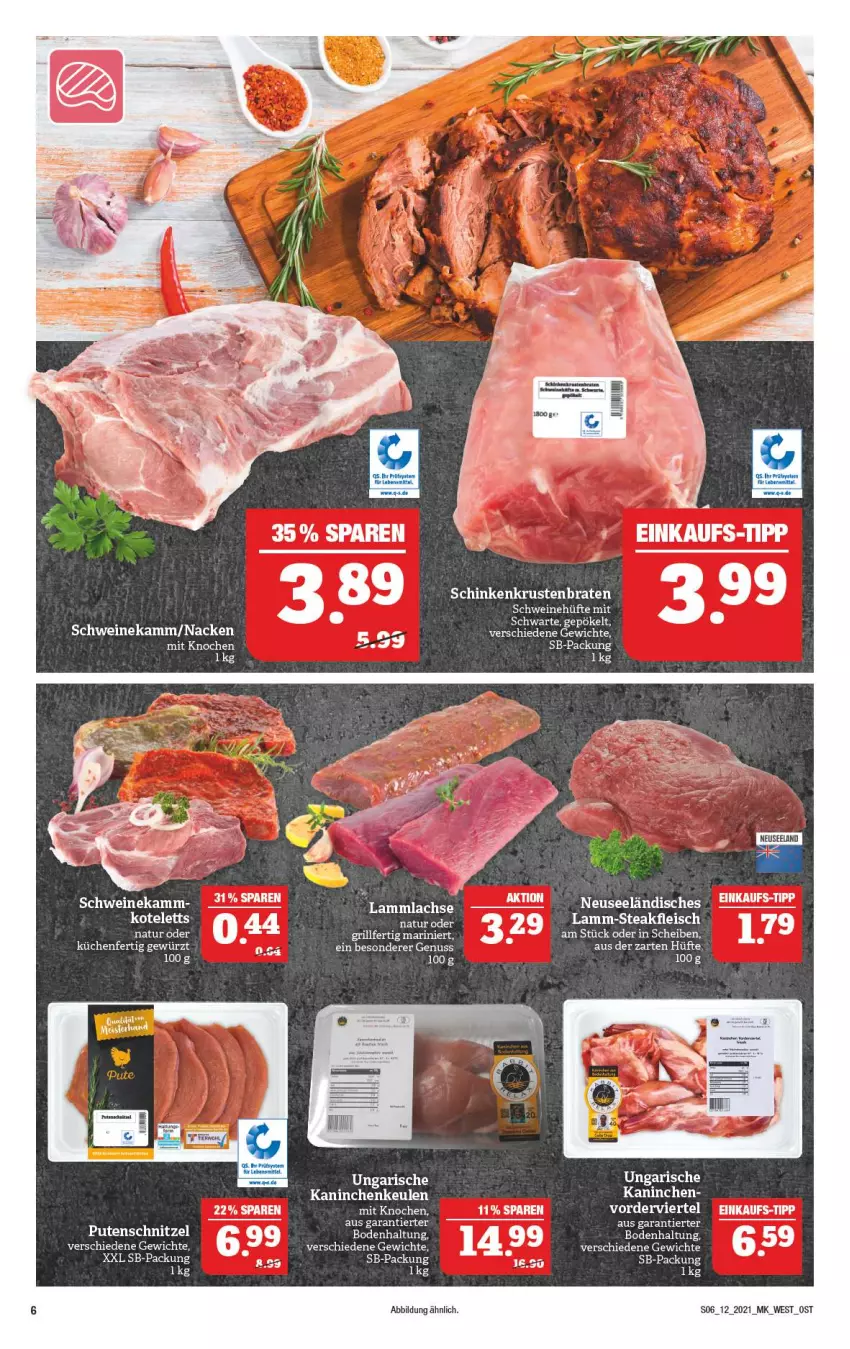 Aktueller Prospekt Marktkauf - Prospekt - von 21.03 bis 27.03.2021 - strona 6 - produkty: Bad, eis, fleisch, grill, kotelett, lamm, natur, nuss, schwein, schweine, steak, Ti, wein, weine