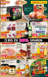 Gazetka promocyjna Norma - Norma - Gazetka - ważna od 03.02 do 03.02.2025 - strona 9 - produkty: auer, beere, bier, blauer zweigelt, braten, Brei, eis, elle, erdbeere, fisch, fische, flasche, fleisch, frucht, gin, grüner veltliner, himbeer, himbeere, knoblauch, kokos, Kokosfett, kühlregal, Lenz Moser, limo, Mett, mettwurst, moser, nuss, orange, pils, pute, qualitätswein, qualitätsweine, regal, schwein, schweine, schweinefleisch, Speck, Spezi, südtiroler, teller, Ti, wein, weine, wurst, zitrone, ZTE, Zweigelt