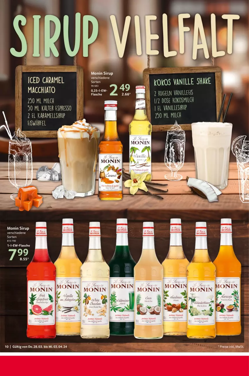 Aktueller Prospekt Selgros - Food - von 28.03 bis 03.04.2024 - strona 10 - produkty: ACC, caramel, chia, eis, espresso, karamell, kokos, kokosmilch, mac, macchiato, milch, monin, natur, reis, rel, shake, sirup, Ti, vanille