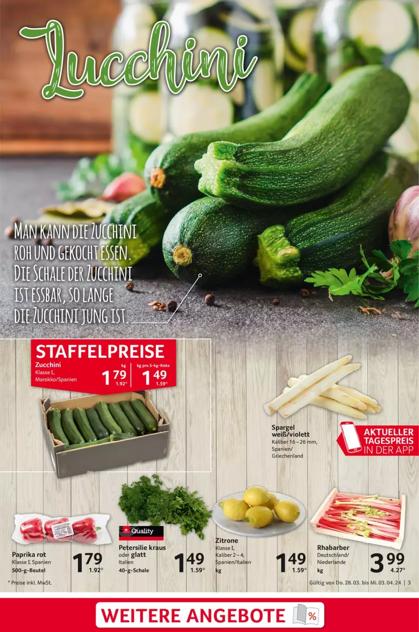 Aktueller Prospekt Selgros - Food - von 28.03 bis 03.04.2024 - strona 3 - produkty: beutel, eis, paprika, paprika rot, petersilie, reis, rhabarber, Schal, Schale, spargel, Ti, zitrone