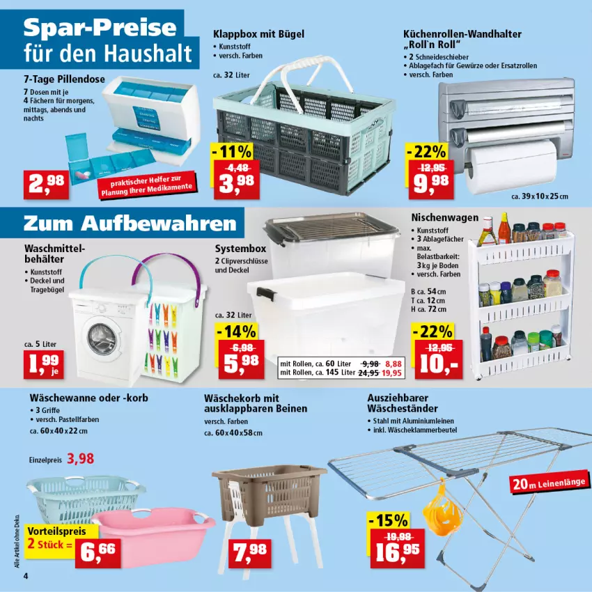 Aktueller Prospekt Thomas Philipps - Prospektwerbung - von 25.04 bis 30.04.2022 - strona 4 - produkty: Behälter, beutel, bügel, decke, Deckel, eis, ente, gewürz, Klappbox, korb, küche, Küchen, küchenrolle, küchenrollen, lamm, leine, reis, Ti, tisch, Wanne, wäschekorb, waschmittel