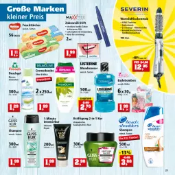 Gazetka promocyjna Thomas Philipps - Prospektwerbung - Gazetka - ważna od 30.04 do 30.04.2022 - strona 21 - produkty: Bad, creme, cremedusche, dusche, eis, feuchttücher, Frosch, gliss, leine, milch, olive, reis, rwe, Schere, shampoo, Ti, tücher