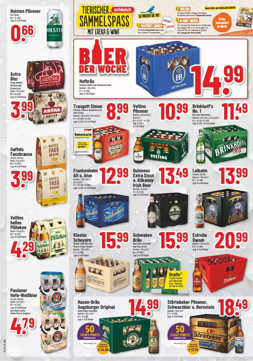 Aktueller Prospekt Trinkgut - von 11.09 bis 16.09.2023 - strona 2 - produkty: alkohol, angebot, Astra, beko, bier, brause, burger, deka, eis, elle, Estrella Damm, fassbrause, gin, Guinness, Hefe, holsten, holsten pilsener, kellerbier, Kilkenny, natur, Paula, paulaner, pils, pilsener, radler, reis, rel, Schleich, sim, störtebeker, Ti, urtyp, veltins, veltins pilsener, WICK