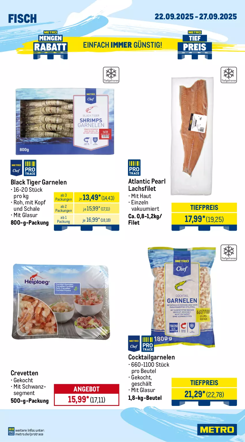 Aktueller Prospekt Metro - Wochen-Angebote Gastro - von 22.09 bis 27.09.2025 - strona 6 - produkty: ananas, angebot, beere, beeren, beutel, cocktail, eis, filet, fisch, garnelen, grana, Granatäpfel, himbeer, himbeere, himbeeren, lachs, lachsfilet, lack, LG, Metro, obst, Rana, reis, sac, Schal, Schale, Ti, tiefpreis, zitrone, zitronen