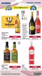 Gazetka promocyjna Metro - Wochen-Angebote Gastro - Gazetka - ważna od 27.09 do 27.09.2025 - strona 14 - produkty: angebot, Apple, beere, beeren, decke, eis, flasche, frizzante, frucht, früchte, früchten, getränk, getränke, holunder, jack daniel, La Gioiosa, Metro, nuss, Palette, perla, primitivo, reis, Ria, rum, schöfferhofer, Spektrum, Ti, wein