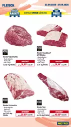 Gazetka promocyjna Metro - Wochen-Angebote Gastro - Gazetka - ważna od 27.09 do 27.09.2025 - strona 4 - produkty: Abtei, angebot, angebote, aqua, aust, beef, eis, entrecôte, filet, fisch, fischtheke, fleisch, frischfisch, garnelen, lachs, lachsfilet, Metro, rind, rinder, rinderfilet, roastbeef, Rotbarsch, rotbarschfilet, rwe, steak, steakhüfte, teppich, Ti, Wild