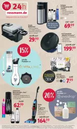 Gazetka promocyjna Rossmann - Prospekte - Gazetka - ważna od 14.04 do 14.04.2022 - strona 20 - produkty: angebot, angebote, auto, eis, elle, flasche, Flowers, glasflasche, leine, LG, ndk, pet-flasche, reis, rwe, Saugroboter, Saugwischer, Soda, sodastream, teller, teppich, teppichboden, Ti, versandkostenfrei, vileda, Waffeleisen, waffeln, wasser, wassersprudler, wedel