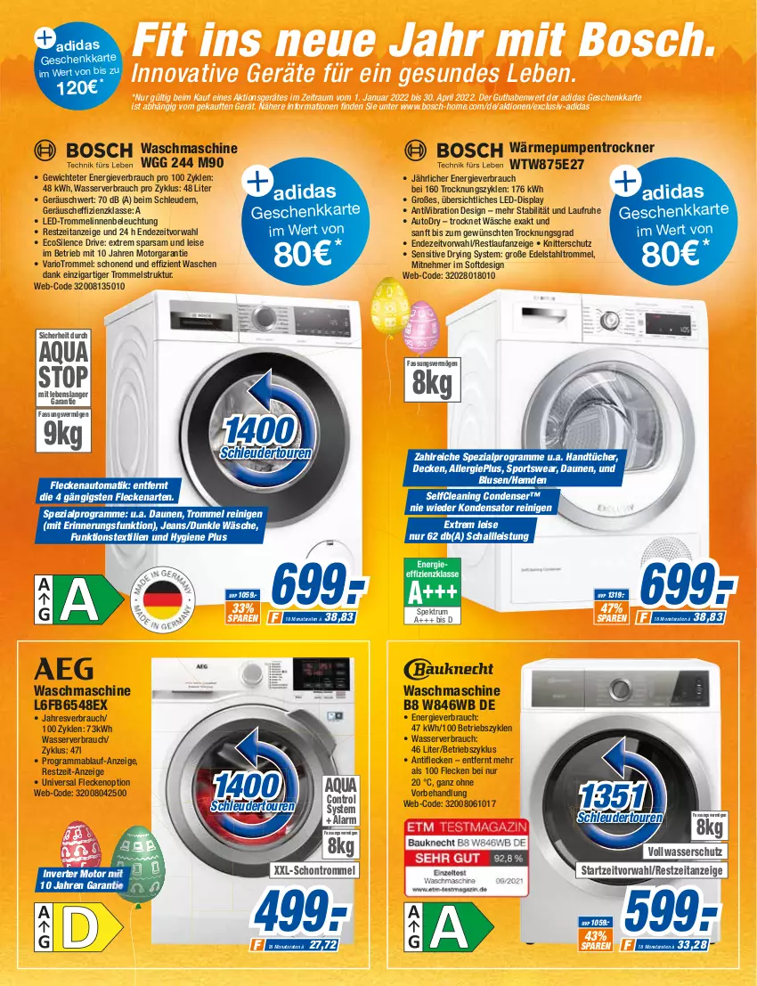 Aktueller Prospekt Expert Rastatt - Prospekte - von 06.04 bis 12.04.2022 - strona 12 - produkty: Adidas, alpro, aqua, auto, beleuchtung, bluse, bosch, decke, edelstahl, eis, handtücher, hemd, hemden, jeans, mab, pril, Rauch, rum, Schal, Spektrum, Spezi, Sport, Ti, Trockner, trommel, tücher, wärmepumpentrockner, waschmaschine, wasser