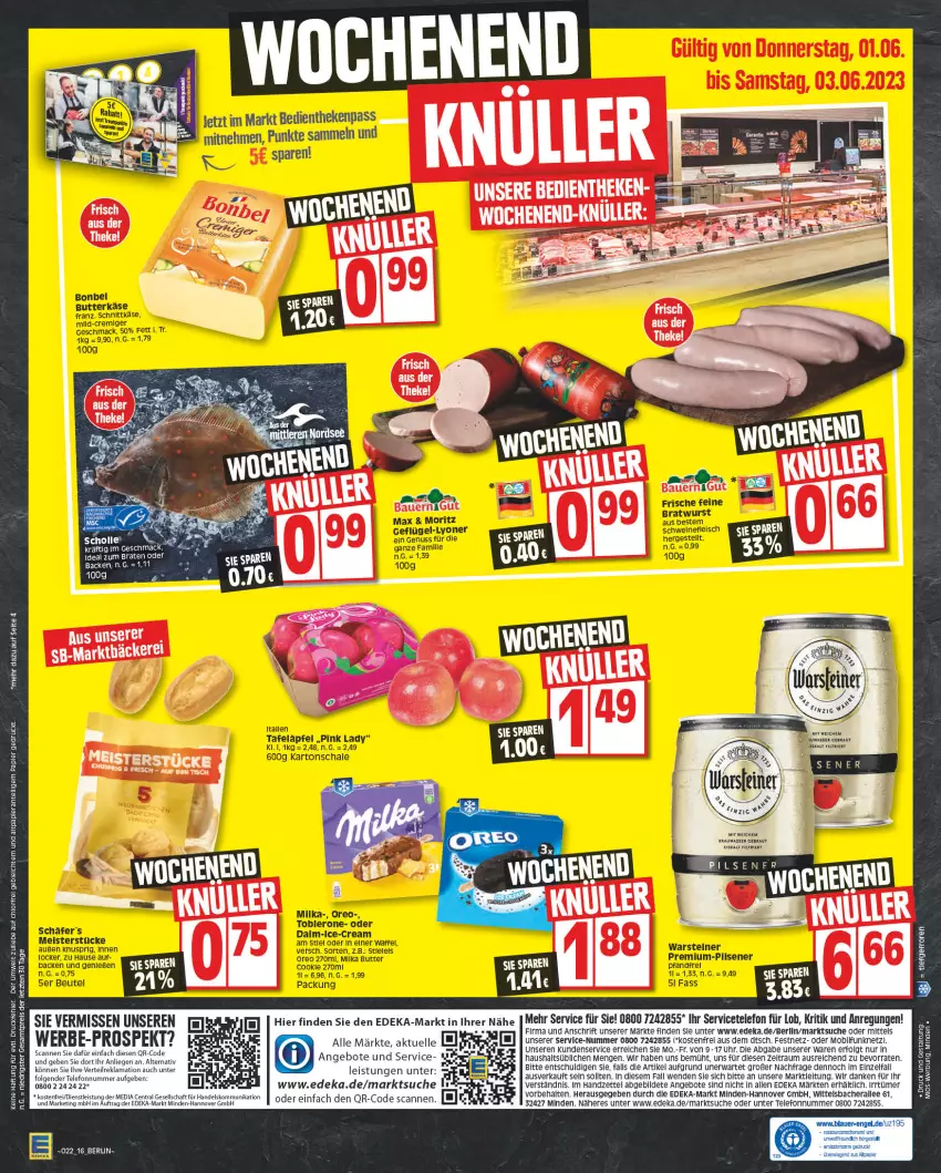 Aktueller Prospekt Edeka - Angebote der Woche - von 29.05 bis 03.06.2023 - strona 16 - produkty: angebot, angebote, Bau, braten, deka, eier, eis, elle, ideal zum braten, LG, mac, Meister, papier, reis, rel, telefon, Ti, uhr, wasser, ZTE