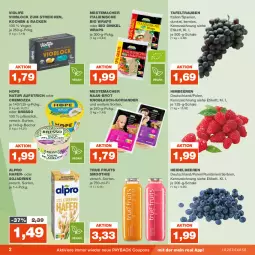 Gazetka promocyjna Real - Gazetka - ważna od 12.08 do 12.08.2023 - strona 2 - produkty: alpro, aufstrich, Becher, beere, beeren, bio, bresso, brot, coupon, coupons, drink, hafer, heidelbeere, heidelbeeren, himbeer, himbeere, himbeeren, knoblauch, Koriander, mac, mestemacher, natur, payback, Ria, rum, Schal, Schale, smoothie, soja, Sojadrink, tafeltrauben, Ti, trauben, true fruits, wrap, wraps