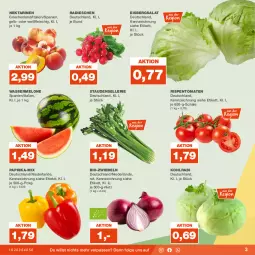 Gazetka promocyjna Real - Gazetka - ważna od 12.08 do 12.08.2023 - strona 3 - produkty: bio, eis, eisbergsalat, elle, fleisch, kohlrabi, LG, melone, Nektar, nektarinen, paprika, radieschen, rispentomaten, salat, Schal, Schale, stauden, Ti, tomate, tomaten, wasser, wassermelone, zwiebel, zwiebeln