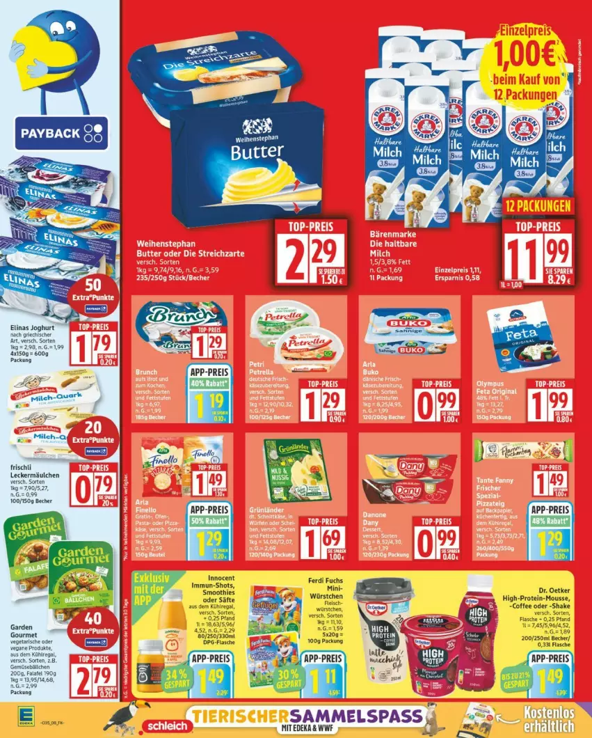 Aktueller Prospekt Edeka - Prospekte - von 25.08 bis 30.08.2025 - strona 8 - produkty: Becher, butter, deka, Dr. Oetker, eis, ferdi fuchs, flasche, frischli, leckermäulchen, mousse, quark, regal, reis, rel, säfte, shake, smoothie, smoothies, würstchen
