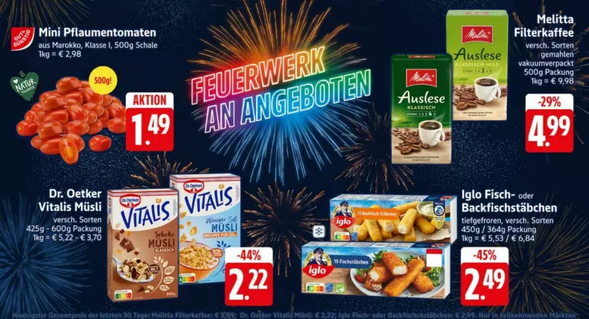 Aktueller Prospekt Edeka - Prospekte - von 06.01 bis 12.01.2025 - strona 1 - produkty: backfisch, Dr. Oetker, fisch, fischstäbchen, iglo, melitta, müsli, Schal, Schale, vita, vitalis, vitalis müsli