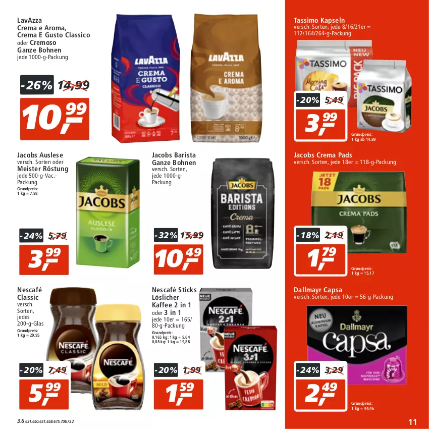 Aktueller Prospekt Real - von 18.07 bis 23.07.2022 - strona 11 - produkty: bohne, bohnen, Cap, classico, crema pads, dallmayr, dallmayr capsa, eis, jacobs, Jacobs Crema, kaffee, lavazza, löslicher kaffee, Meister, Nescafé, reis, sim, tassimo, Ti