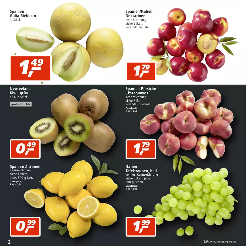 Aktueller Prospekt Real - von 18.07 bis 23.07.2022 - strona 2 - produkty: eis, Elan, früchte, Galia-melone, kiwi, melone, melonen, Nektar, nektarinen, paraguayos, pfirsich, pfirsiche, reis, Schal, Schale, tafeltrauben, Ti, trauben, Yo, zitrone, zitronen