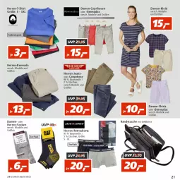 Gazetka promocyjna Real - Gazetka - ważna od 23.07 do 23.07.2022 - strona 21 - produkty: Bau, baumwolle, bermuda, bermudas, Cap, caprihose, damen-shirt, dell, eis, elle, Geldbörse, Handy, Handytasche, herren-bermuda, herren-jeans, herren-socken, herren-t-shirt, hose, hosen, jeans, kleid, Mode, retroshorts, shirt, shirts, shorts, socken, Spiele, T-Shirt, Tasche, wolle