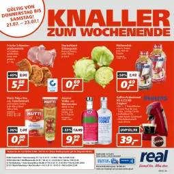 Gazetka promocyjna Real - Gazetka - ważna od 23.07 do 23.07.2022 - strona 24 - produkty: Absolut Vodka, auto, Becher, bosch, eis, eisbergsalat, elle, flasche, gewürz, gin, kaffee, kotelett, LG, mac, Metro, milch, Müller, müllermilch, Mutti, Narzissen, natur, payback, reis, salat, Schal, schnitten, schwein, schweine, tasse, Ti, tomate, tomaten, tomatenmark, vodka, wein, weine